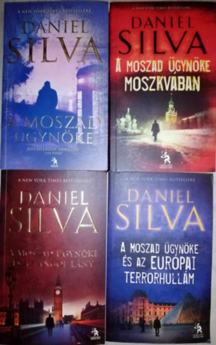 Daniel Silva - A Moszad gynke Knyvcsomag (4 ktet) A Moszad gynke / A Moszad gynke Moszkvban / A Moszad gynke s az angol lny / A Moszad gynke s az eurpai terrorhullm