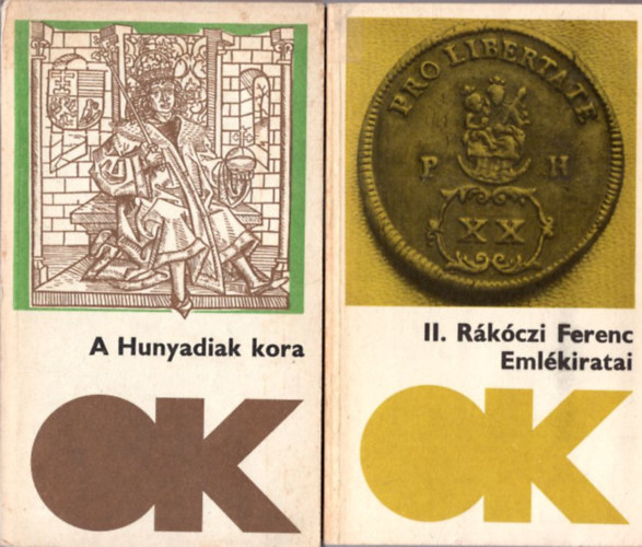 Gerb Lszl (ford.), Kpeczi Bla - 2 db trtnelmi knyv:  II. Rkczi Ferenc emlkiratai + A Hunyadiak kora - Olcs Knyvtr sorozat