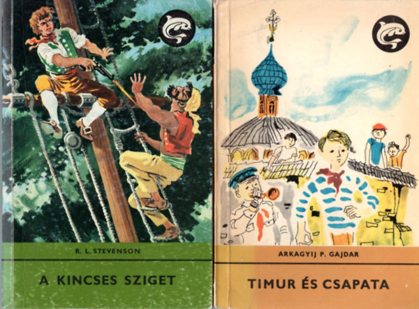 Csuks Istvn, R. L. Stevenson, Arkagyij P. Gajdar H. Rider Haggard - 4 db delfin knyv: Timur s csapata + A kincses sziget + Kemnykalap s krumpliorr + Salamon kirly kincse