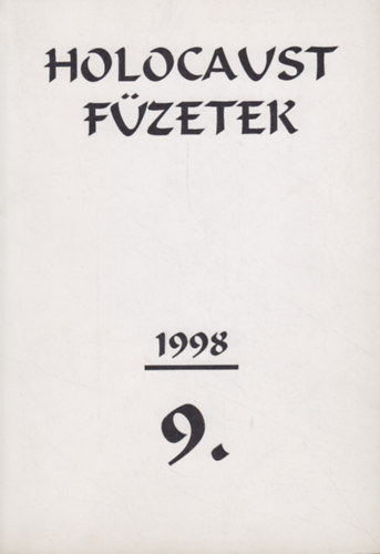 Kozry-Kulcsr-Kupa-Nuber - Holocaust fzetek 9.