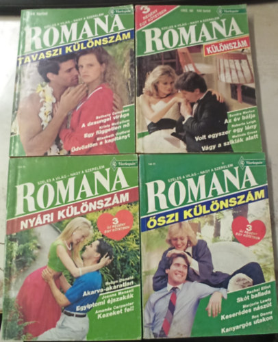 Roz Denny, Robyn Donald, Kristy McCallum, Tbb szerz Sandra Marton - 4 db Romana klnszm (1992 tavasz,nyr,sz,tl)