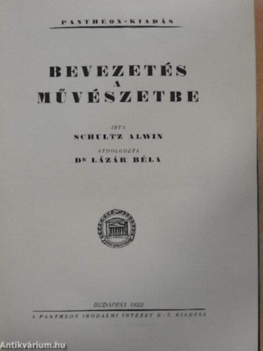 Schultz Alwin - Bevezets a mvszetbe