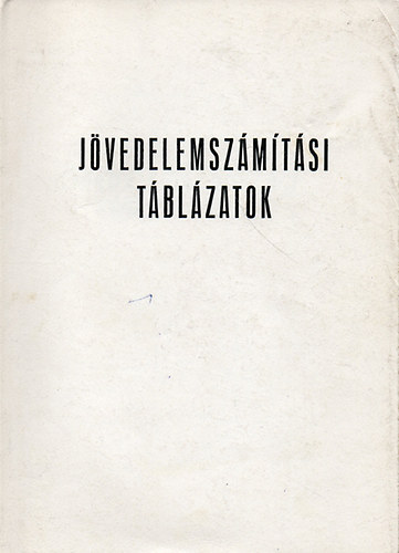 Karcsony Istvn - Jvedelemszmtsi tblzatok