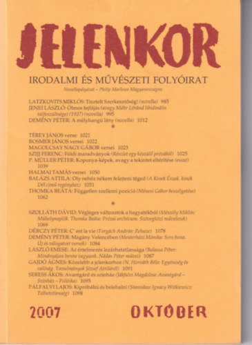 goston Zoltn - Jelenkor - Irodalmi s mvszeti folyirat - 2007. oktber