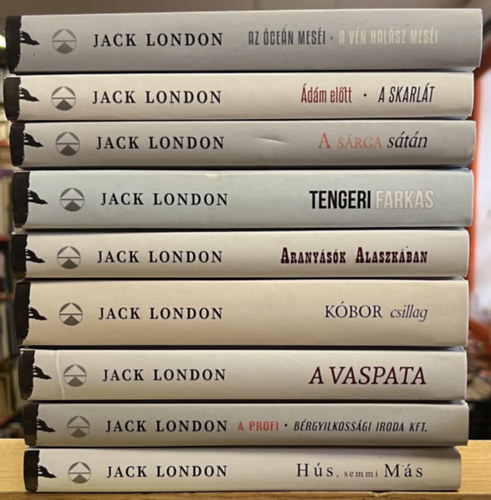 Jack London - 9 db London knyv: Az cen mesi - A vn halsz mesi, dm eltt - A skarlt, A srga stn, Tengeri farkas, Aranysk Alaszkban, Kbor csillag, A vaspata, A Profi - Brgyilkossgi Iroda Kft., HS, semmi MS