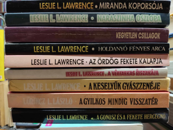 Lrincz L. Lszl (Leslie L. Lawrence) - 9 ktet Leslie L. Lawrence kalandregny (cmek a termklapon, sajt fot)