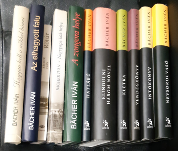 B�cher Iv�n - N�vsorolvas� + Hogyan kell a n�kkel b�nni + A zongora helye + Nagypapa h�lt helye + Elindulni h�rom n�vel + Hatl�b� + Kl�tka + Vend�gk�nyv + Int�k�nyv + Az elhagyott falu + R�t�r