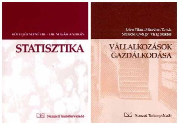 Dr. R�th J�zsefn� Jelen Tibor; M�sz�ros Tam�s; - Statisztika,+V�llalkoz�sok Gazd�lkod�sa- 2 db k�nyv