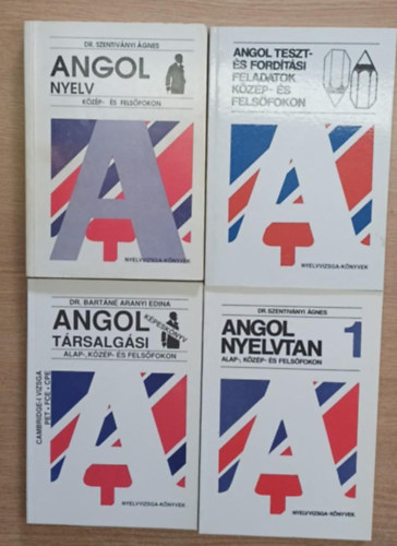 Dr. Szentiv�nyi �gnes, Dr. Bart�n� Aranyi Edina - 4 db angol nyelvk�nyv: Angol nyelvtan alap-, k�z�p- �s fels�fokon 1. - Angol t�rsalg�si k�pesk�yv alap-, k�z�p- �s fels�fokon - Angol teszt- �s ford�t�si feladatok k�z�p- �s fels�fokon - Angol nyelv k�z�p- �s fels�fokon