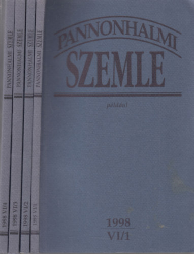 Sulyok Elem�r  (f�szerk.) - Pannonhalmi Szemle 1998/1-4. (VI., teljes �vfolyam)- 4 db. lapsz�m