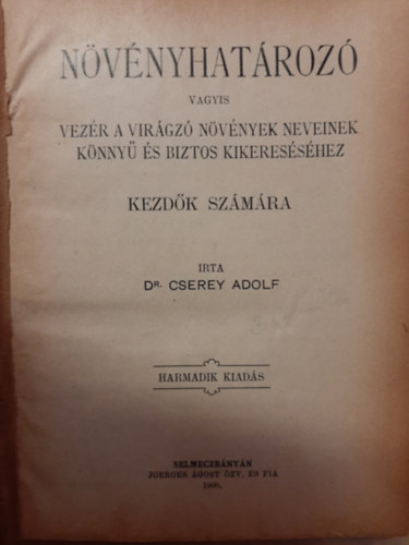 Dr Cserey Adolf - N�v�nyhat�roz�