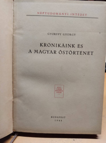 Gyrffy Gyrgy - Krnikink s a magyar strtnet