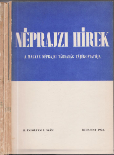 Kecsks Pter  (Szerk.) - Nprajzi Hrek 1973/1-6. (Teljes vfolyam, lapszmonknt)