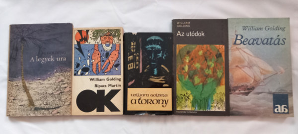 William Golding - William Golding reg�nyei 5db k�nyv.: A torony+Ripacs Martin+A legyek ura+Az ut�dok +Beavat�s