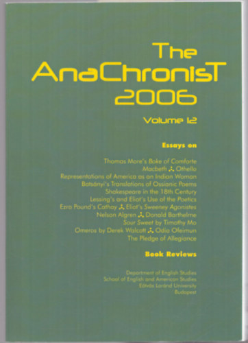 gnes Pter  (fszerk.) - The AnaChronist 2006
