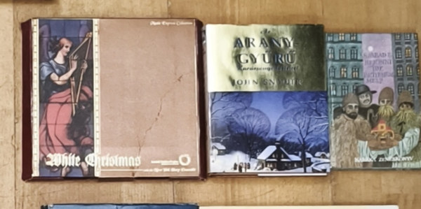 John Snyder - 2db kar�csonnyal kapcsolatos k�nyv + aj�nd�k CD: Szabad-e bej�nni ide betlehemmel?, Az aranygy�r�-Kar�csonyi t�rt�net + White Christmas with the New York Harp Ensemble