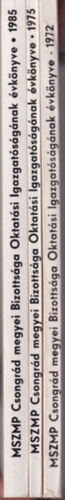 Dr. Kanyó Ferenc Rácz Lajos - 3 db MSZMP Csongrád Megyei Bizottsága Oktatási igazgatóságának évkönyve 1972, 1975, 1985