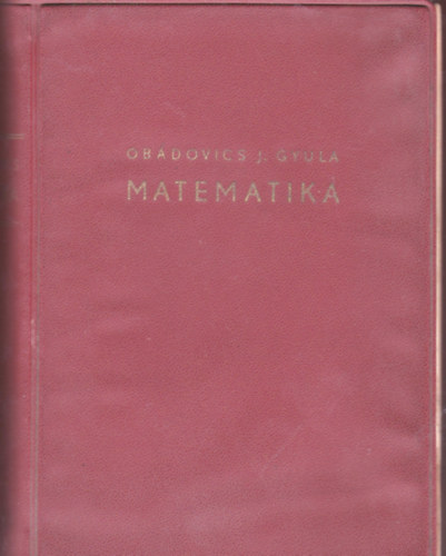 Obadovics Jzsef Gyula - Matematika
