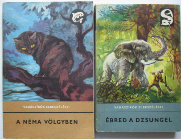 Véber Károly (válogatta) - 2 db Delfin kömyv: A Néma völgyben + Ébred a dzsungel (Vadászírók elbeszélései)