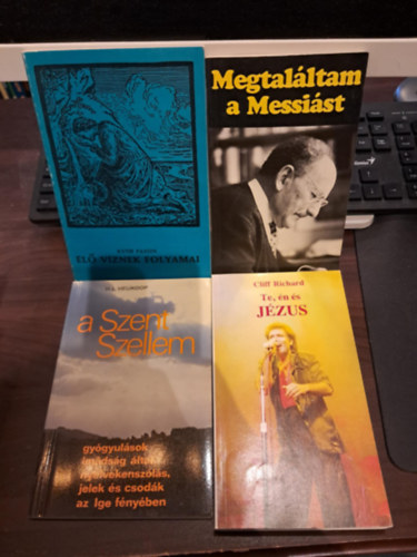 Cliff Richard, Ruth Paxon H.L. Heijkoop - 4 db vallási témájú kötet: Megtaláltam a Messiást + Élő víznek folyamai + Te, én és Jézus + A Szent Szellem