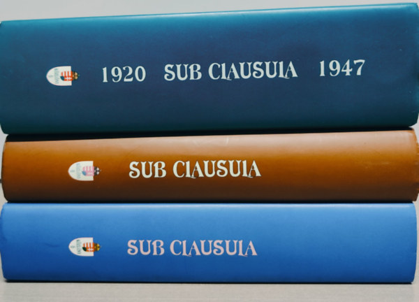 Dr Gecsnyi Lajos- Dr. Mth Gbor - Sub Clausula 1920-1944 + Sub Clausula 1956 + Sub Clausula 1989