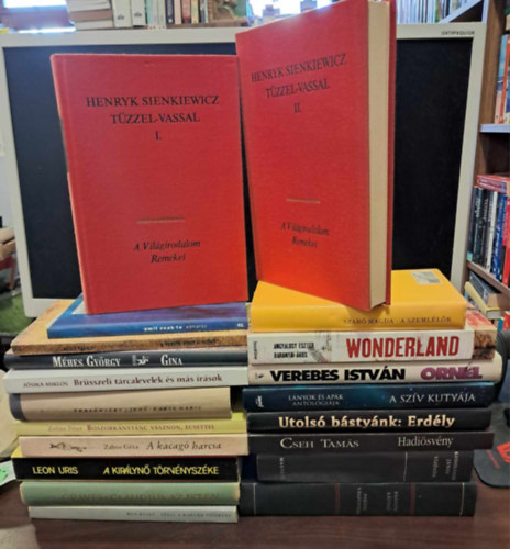 Angyalosy Eszter - Agócs Károly, Jósika Miklós, Méhes György, Verebes István, Magda Szabó, László Passuth, Cseh Tamás, Kodolányi János, Péter Zoltán, Zabos Géza, Tersá Baranyai Ákos - 19 db regény KÖNYVMENTŐ AJÁNLAT: Wonderland, A fekete kristálygömb, Amit csak te adhatsz, Brüsszeli tárcalevelek és más írások, Gina, Ornél, A szemlélők, A szív kutyája, Utolsó bástyánk: Erdély, Fekete bársonyban, Hadiösvény,