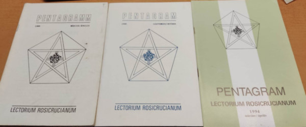 Lectorium Rosicrucianum - 3 db Pentagram fzet, szrvnyszmok (sorszmok a termklapon, sajt fot)