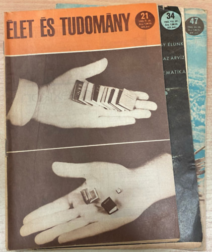 Élet és Tudomány XX. évf. 1965. 3 db szórványszám (21, 34, 47. sz.)