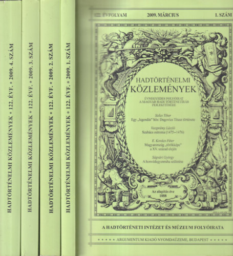 Hadtrtnelmi kzlemnyek 2009/1-4. (teljes vfolyam, 4 db. lapszm)