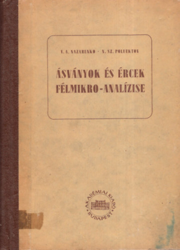 N. Sz. Poluektov V. A. Nazarenko - svnyok s rcek flmikro-analzise