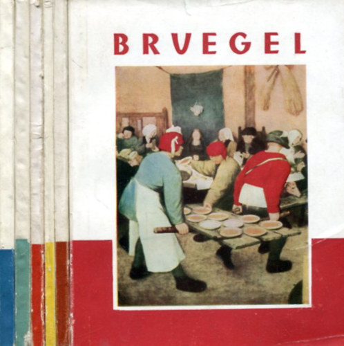 Több szerző - 6 db Művészet Kiskönyvtára: Bruegel - Boticelli - Piero Deila Francesca - Raffaello - Tiziano - Leonardo da Vinci