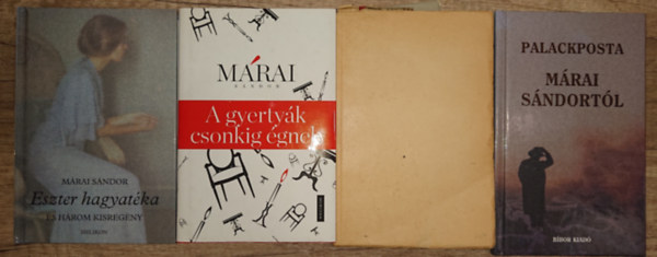 Márai Sándor - 4 kötet Márai Sándortól: A gyertyák csonkig égnek, Eszter hagyatéka, A nemzetnevelés ügyében (1. kiadás), Palackposta Márai Sándortól