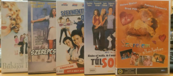 Katherine Heigl, Rob Schneider, Courteney Cox, Kam Heskin Patrick Dempsey - 5 db romantikus film: Szerelem alb�rletben; T�l sok n�; Szexmentes �vezet; Szerepcserebere; B�b�jos b�szkes�g (5 DVD)