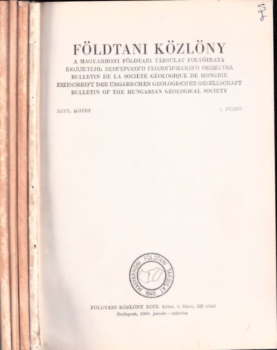 Nemecz Ern� - F�ldtani K�zl�ny 1969/1-4. (Teljes �vfolyam)