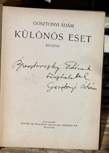 Gosztonyi dm - Klns eset (j idk Knyvtra 9.)