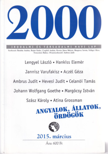 2000 Irodalmi s Trsadalmi Havi Lap - 2015. mrcius