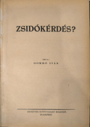 Gomb Ivn - Zsidkrds?