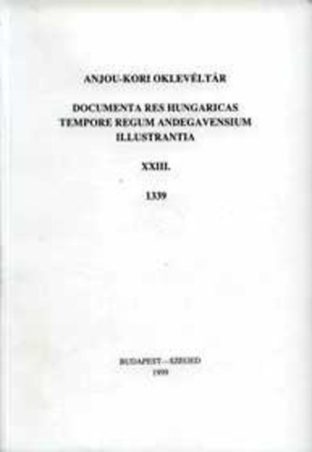 Anjou-kori oklevltr XXIII. 1339