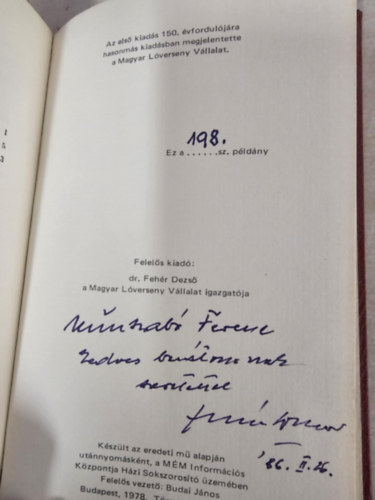 Széchenyi István - Lovakrul. (számozott, hasonmás kiadás)