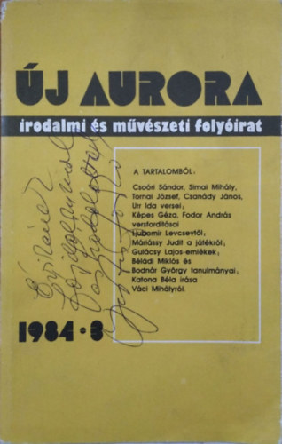 Bartis Ferenc Filadelfi Mih�ly  (f�szerk.) - �j Aur�ra, 1984/8.