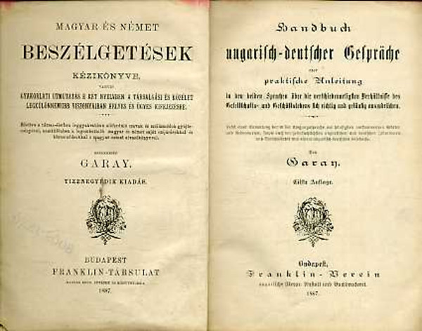 Garay - Magyar �s n�met besz�lget�sek k�zik�nyve