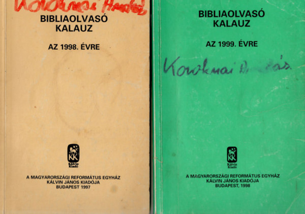 Bibliaolvas kalauz az 1995. vre, az 1997. vre, az 1998 . vre, az 1999. vre  ( 4 db egyben )