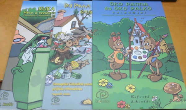 Zsoldos Péter , Balog Tünde Mikola Gergely (illus.) - Kuka Manó: Mese a szelektív hulladékgyűjtésről + Öko Panna és Öko Palkó kalandjai, kifestő, 2. kiadás + Öko Panna és Öko Palkó kalandjai, képregény, 4. kiadás (3 füzet)