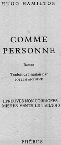 Hugo Hamilton - Comme Personne