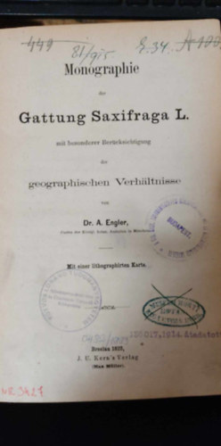 Handbuch der physiologischen Botanik (lettani botanika kziknyve nmet nyelven)