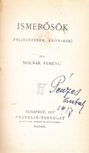 Moln�r Ferenc - Ismer�s�k