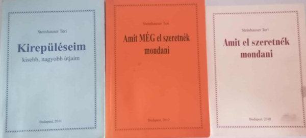 Steinhauser Teri - Amit el szeretnk mondani + Amit MG el szeretnk mondani + Kireplseim (3 ktet)