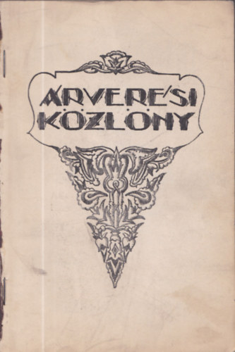 rversi Kzlny (A M. Kir. Postatakarkpnztr rversi Csarnoknak 1930. mjusi aukcija) 1. rendkvli szm