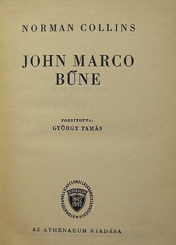 Norman Collins - John Marco Bűne