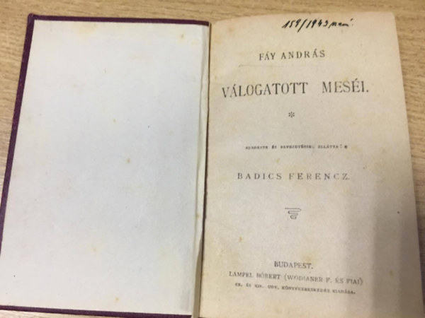 Badics Ferencz - Fáy András válogatott meséi